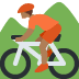 🚵🏾 person mountain biking: medium-dark skin tone display on Twitter